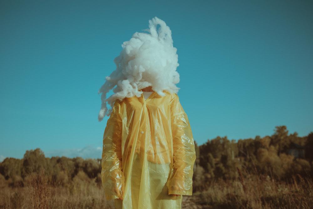 Woman With a Cloud for Head