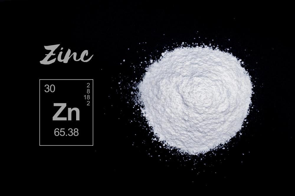 A Powder of Zinc on Black Background