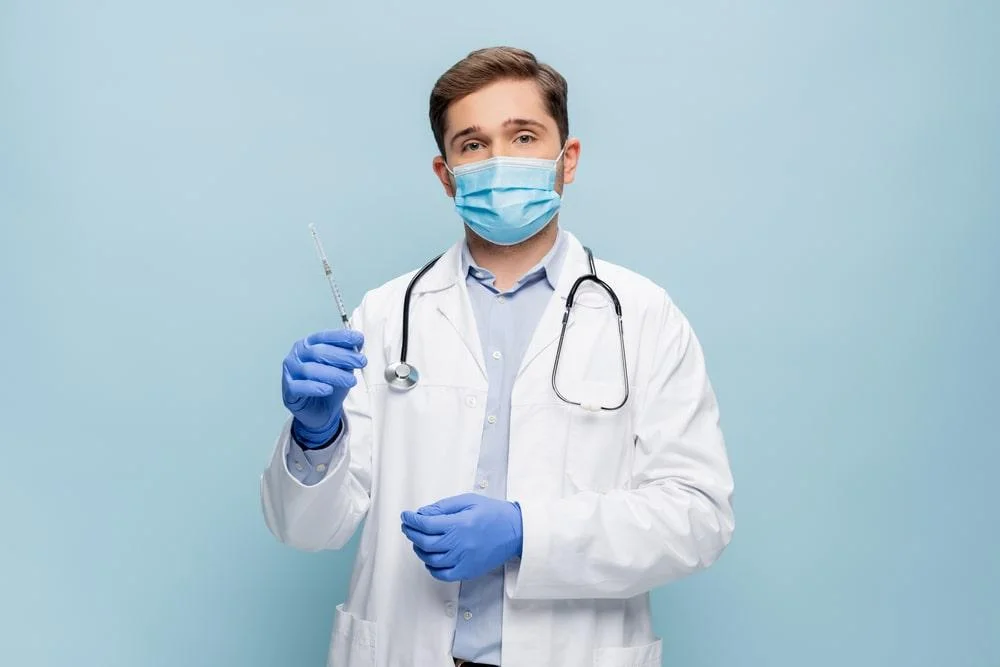 a doctor providing vaccines