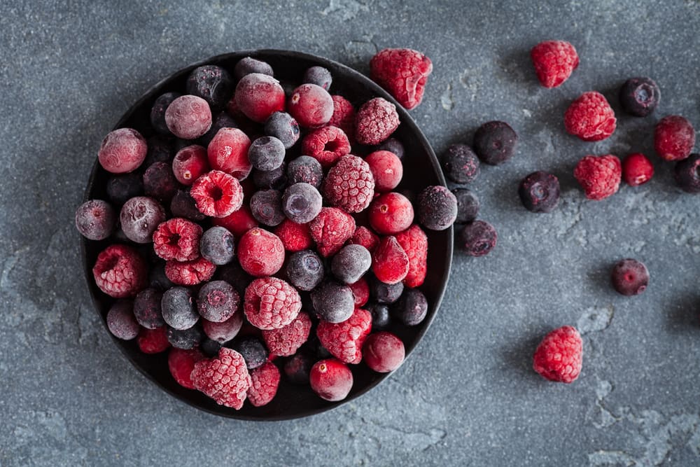 A Bowl of Frozen Berries