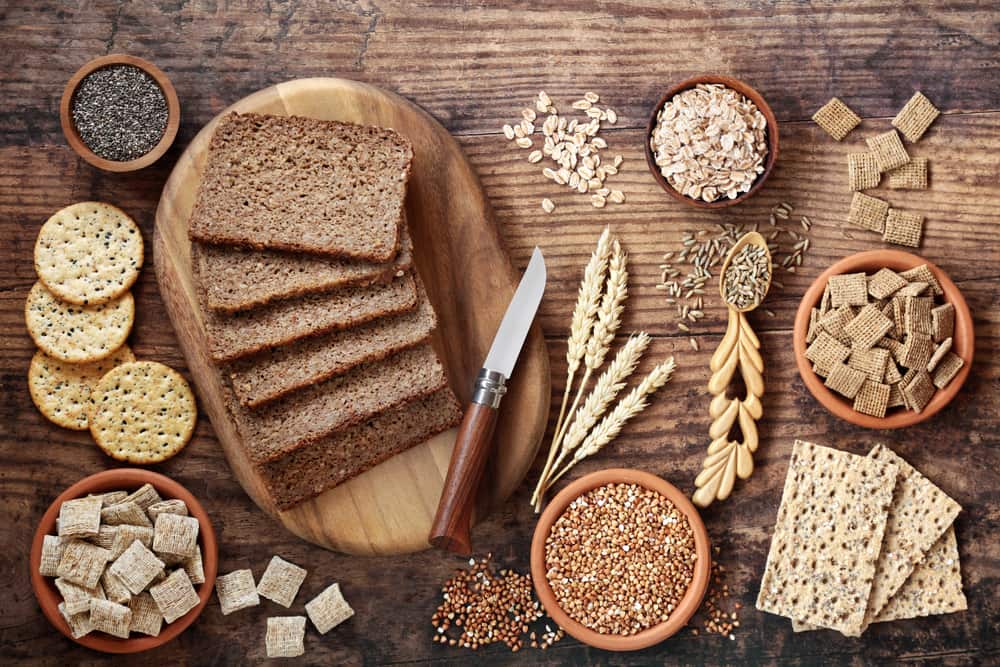 Fiber foods like bread, oat, buckwheat