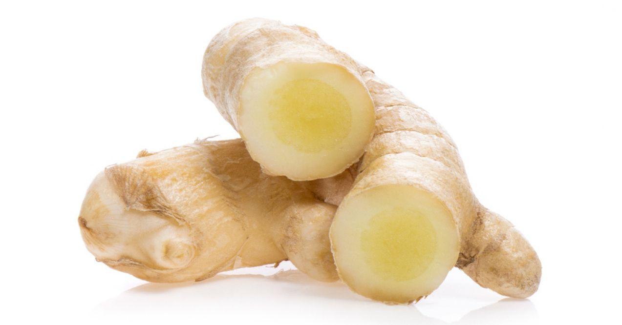 White Turmeric on White Background