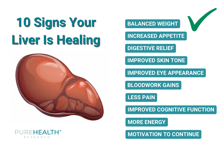 10 Signs Your Liver Is Healing Illustration with displayed symptoms