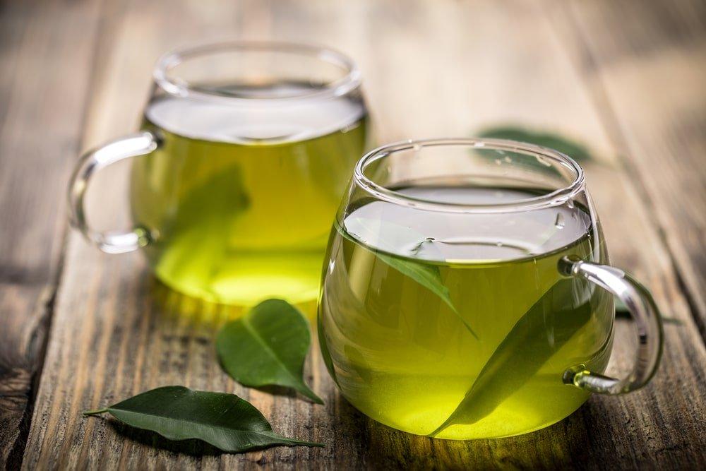 Cups of Fresh Green Tea