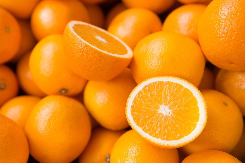 Closeup of Sliced Oranges