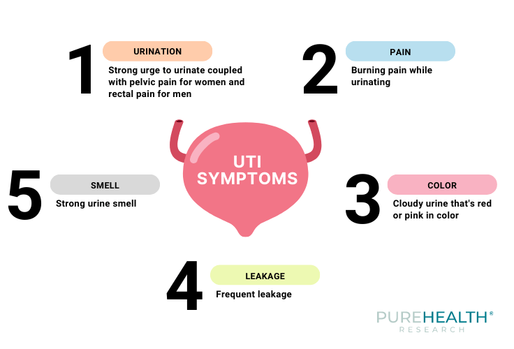 An Infographic of 5 UTI Symptoms