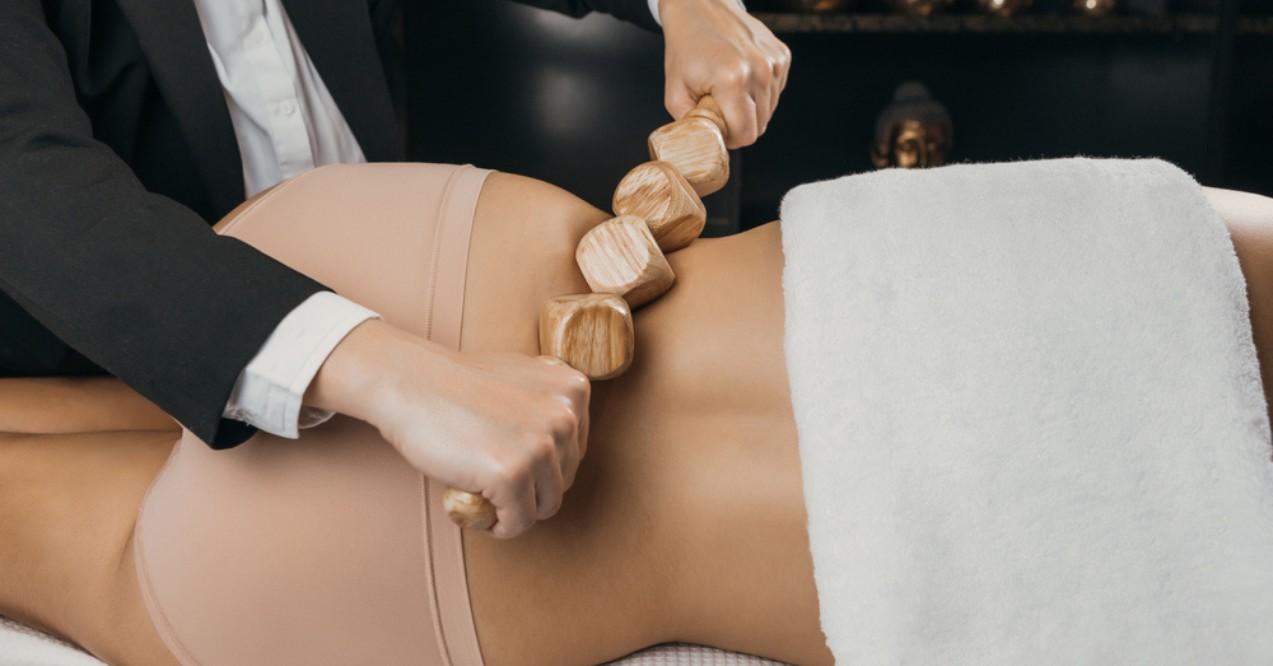 Stimulation of the Lymphatic System With Wood Therapy Body Treatment