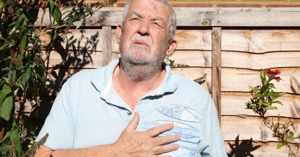 Elderly Man Experiencing Shortness of Breath