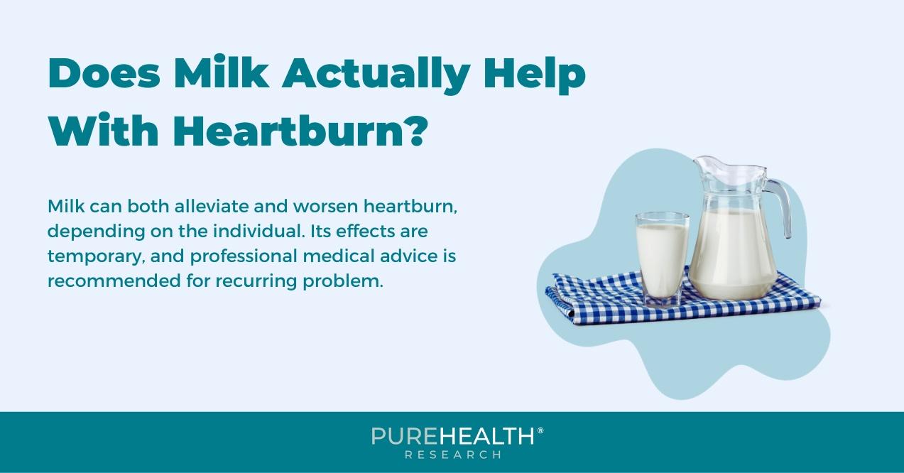 A Visual by PureHealth Research on Milk and Heartburn