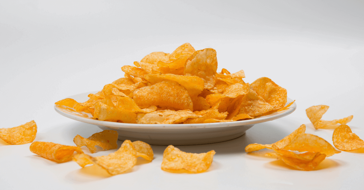 A Plate Full of Potatoes Crisps