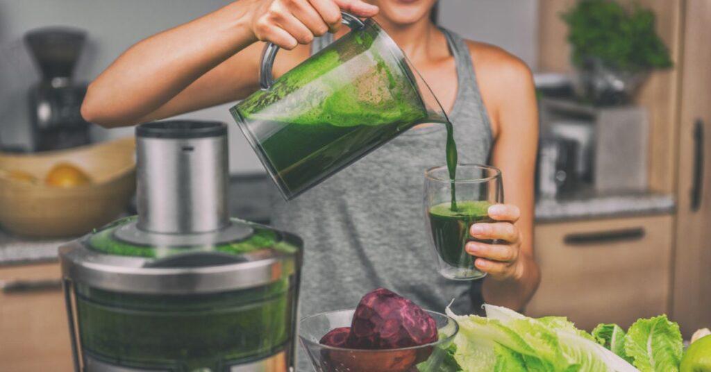 A Woman is Making a Healthy Detox Smoothie