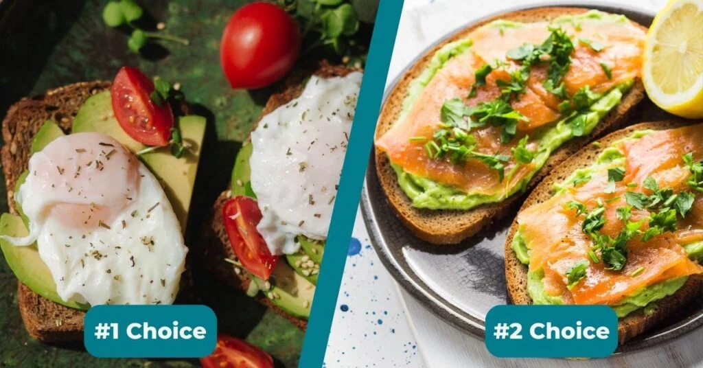 Choices for Day 3 and Day 4 Breakfast