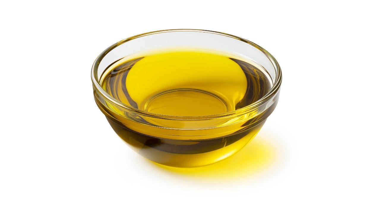 Olive oil in white background