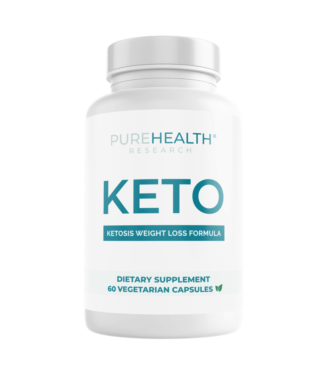 Keto supplement bottle by PureHealth Research