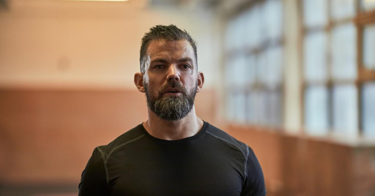 Fit Man Sweating After a Gym Workout