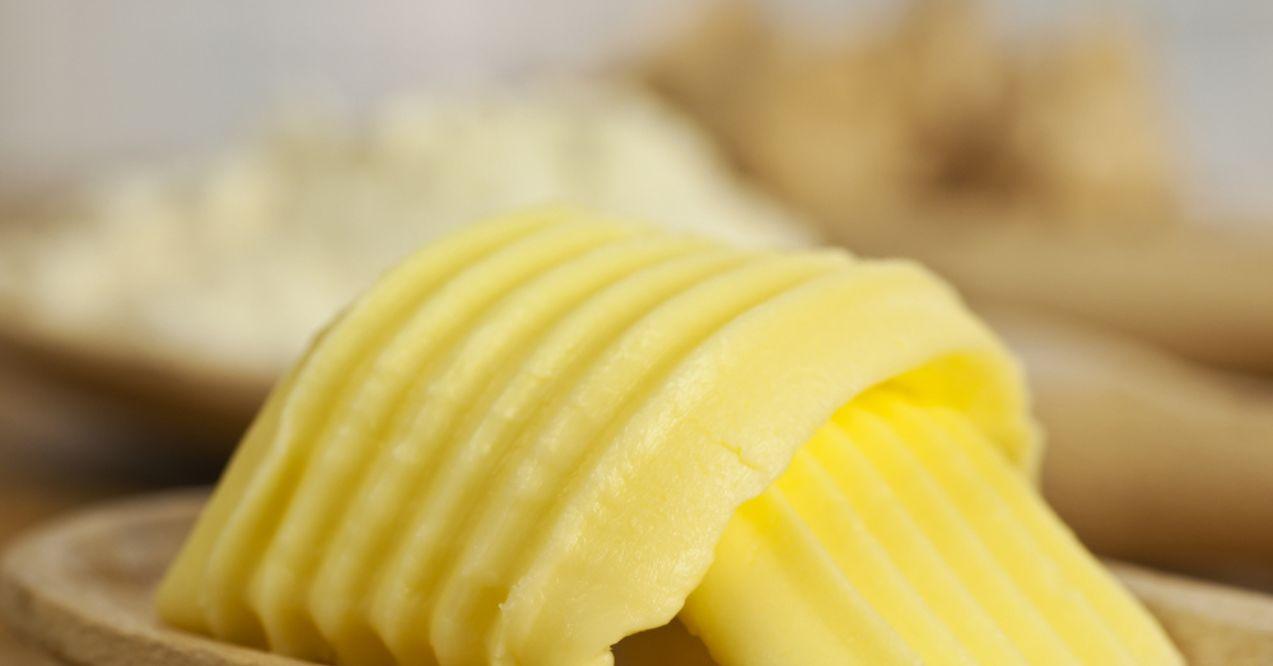 Zoomed in butter slices