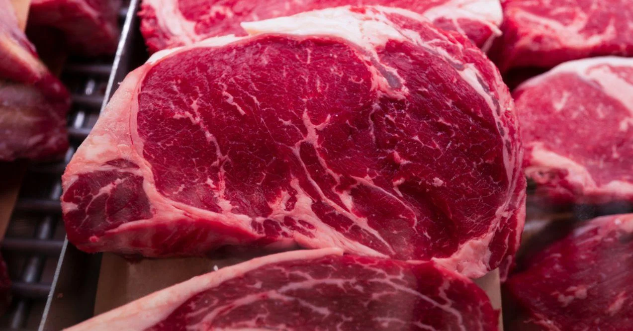 Red meat steaks in the market