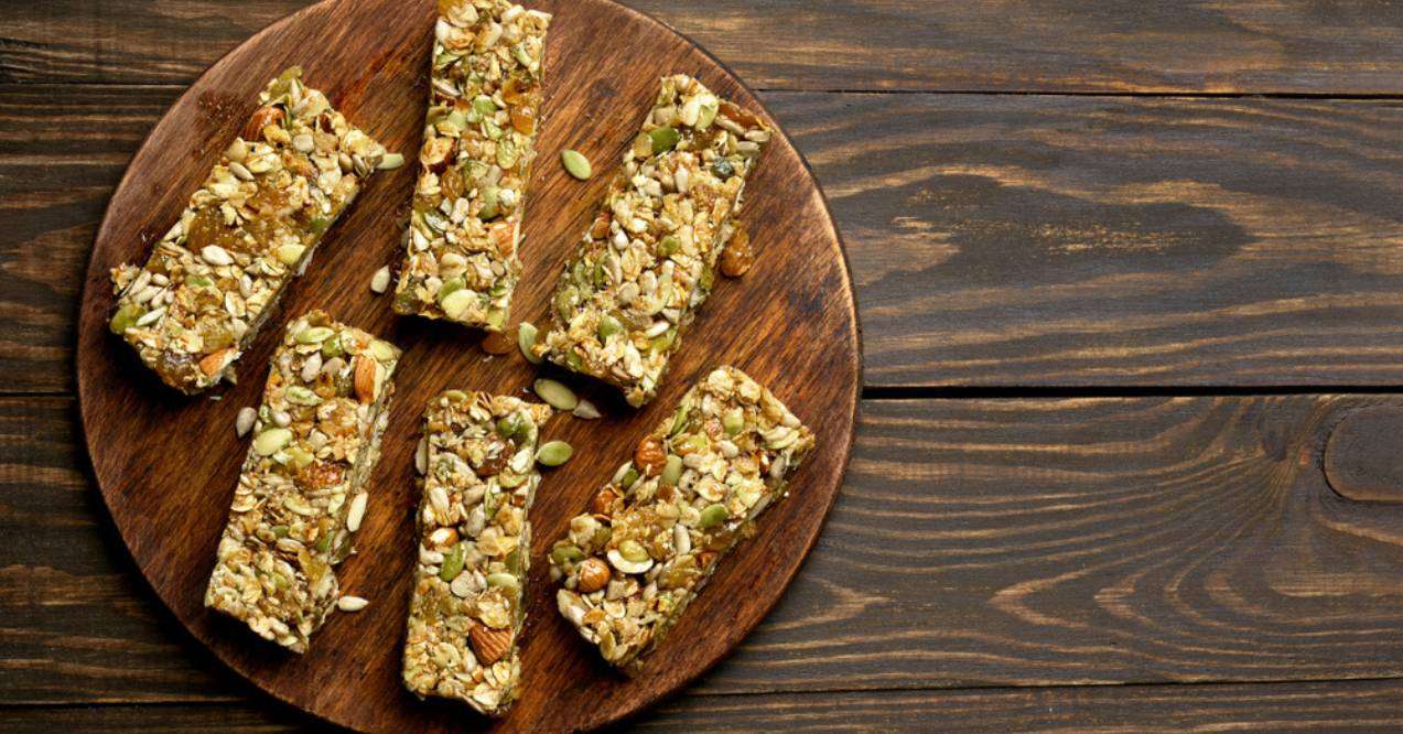 Granola bars with various seeds