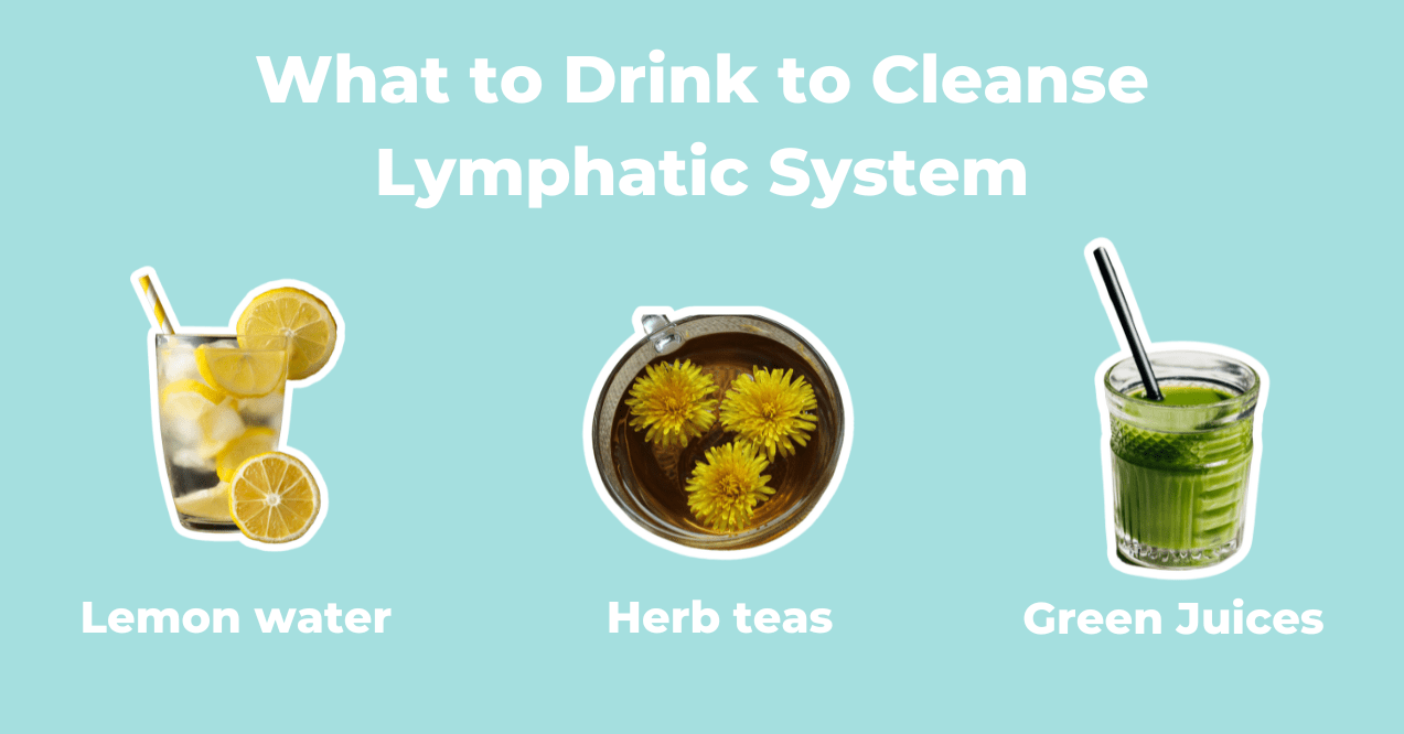 Infographic on 3 drinks best for lymphatic system