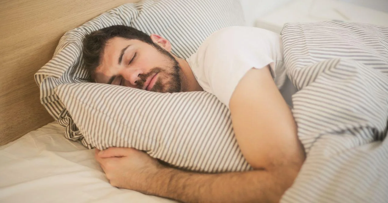 man is sleeping