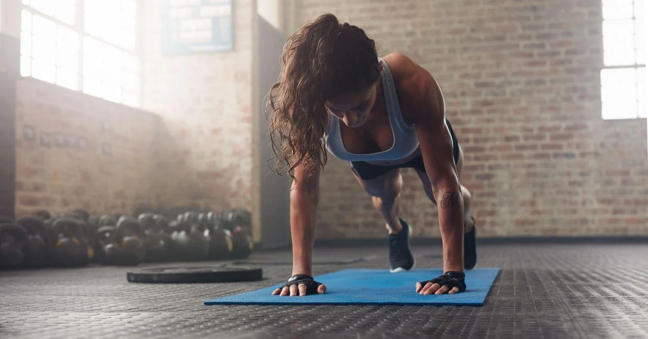woman is working out