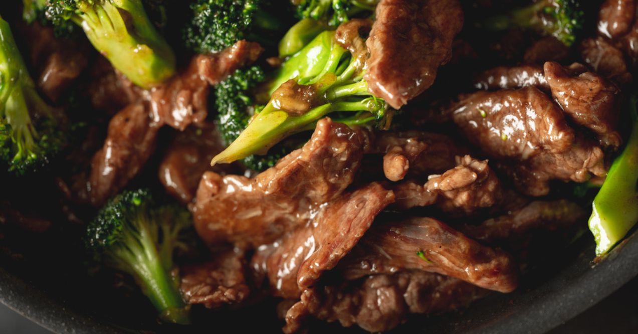 Tender beef strips and fresh broccoli florets, coated in a savory sauce