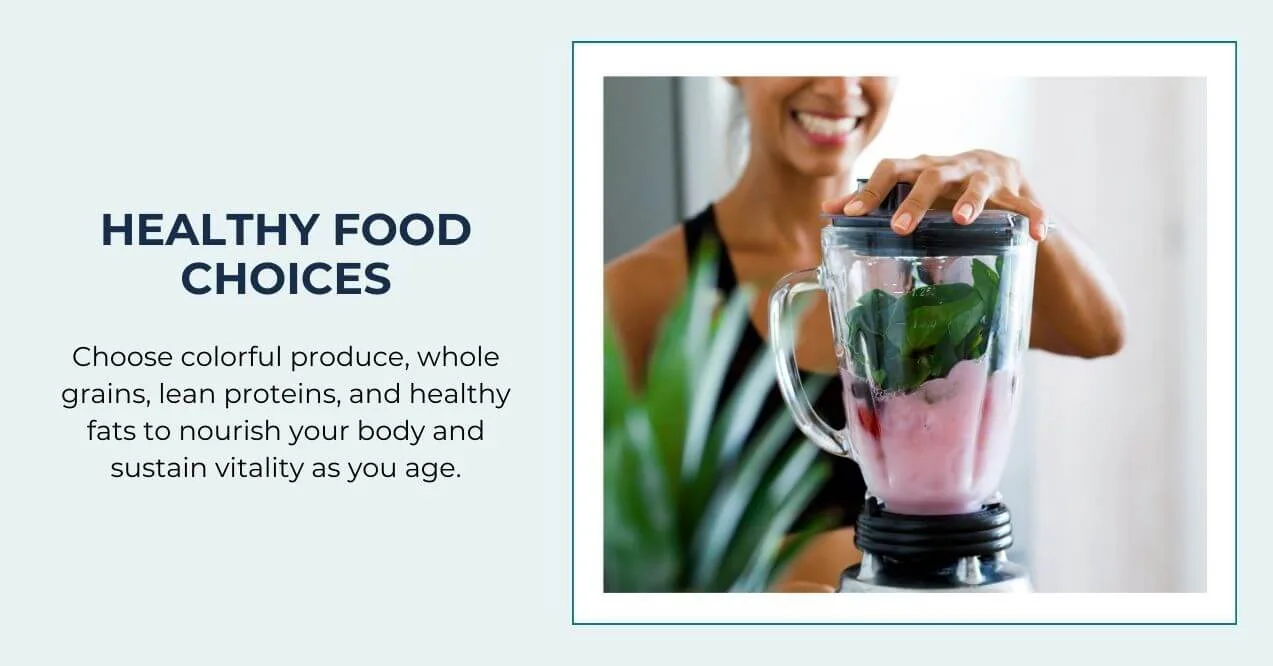 Woman blending a smoothie with leafy greens and berries for healthy nutrition