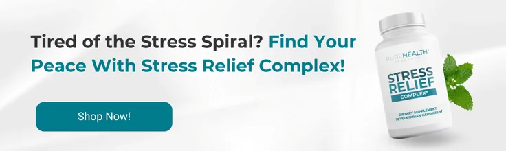 CTA banner showing stress relief supplement