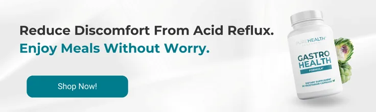 CTA banner showing gastro health formula supplement