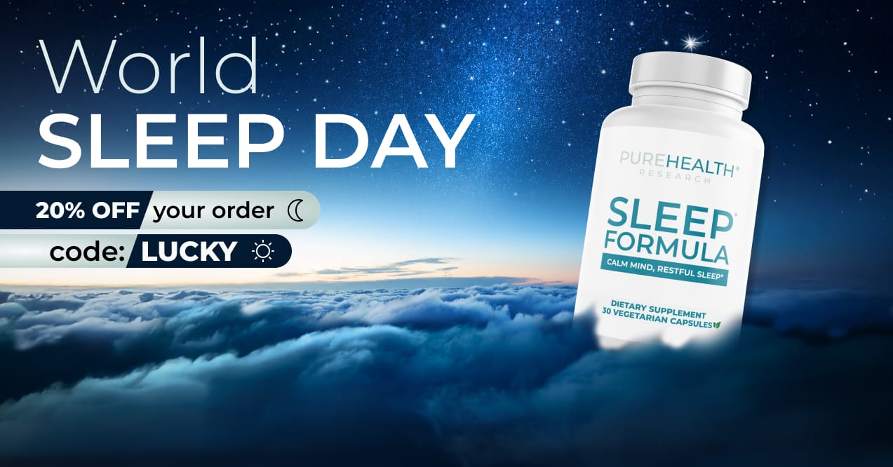 Sleep day CTA banner witha discount code