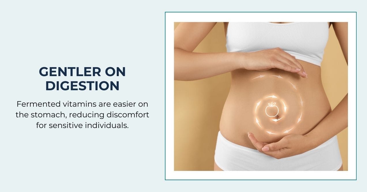 Image showing the concept of digestion with arrows indicating smoother process.