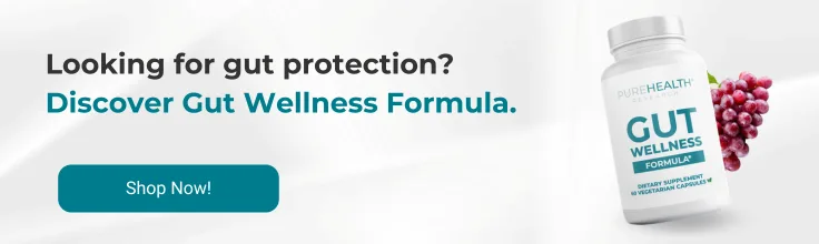 CTA banner showing gut wellness formula supplement