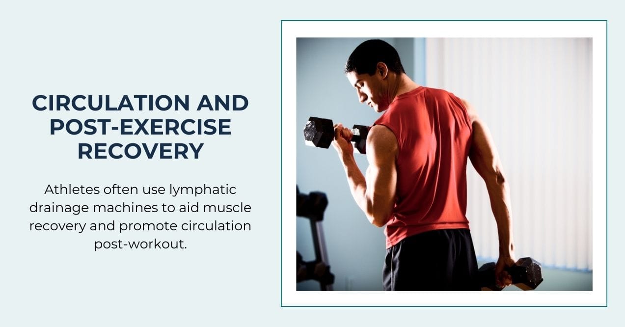 A person lifting weights as part of their post-exercise routine.