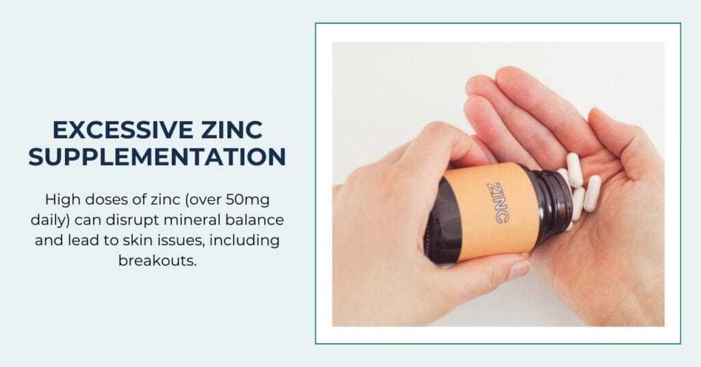 Hand pouring zinc capsules from bottle