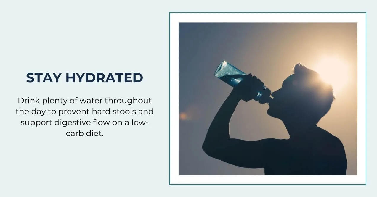 Silhouette of person drinking water with sun in background