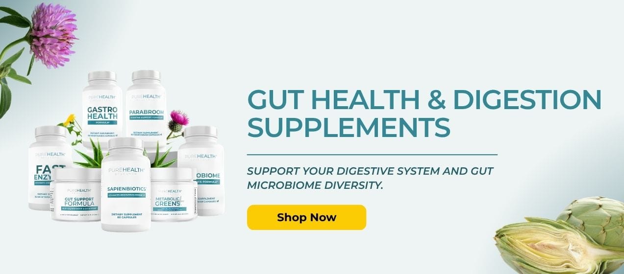 PureHealth Research gut health and digestion supplements banner