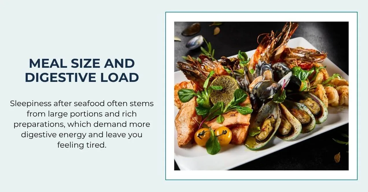 A seafood platter with shrimp, mussels, and grilled vegetables.