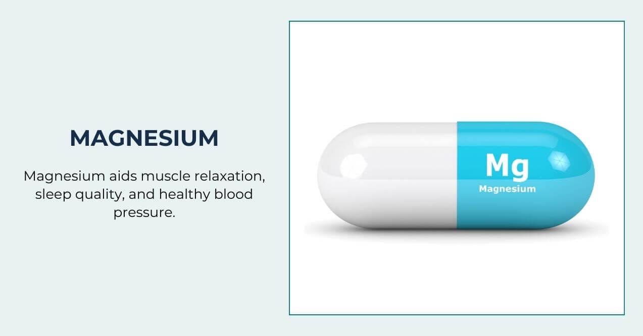Magnesium supplement capsule illustration