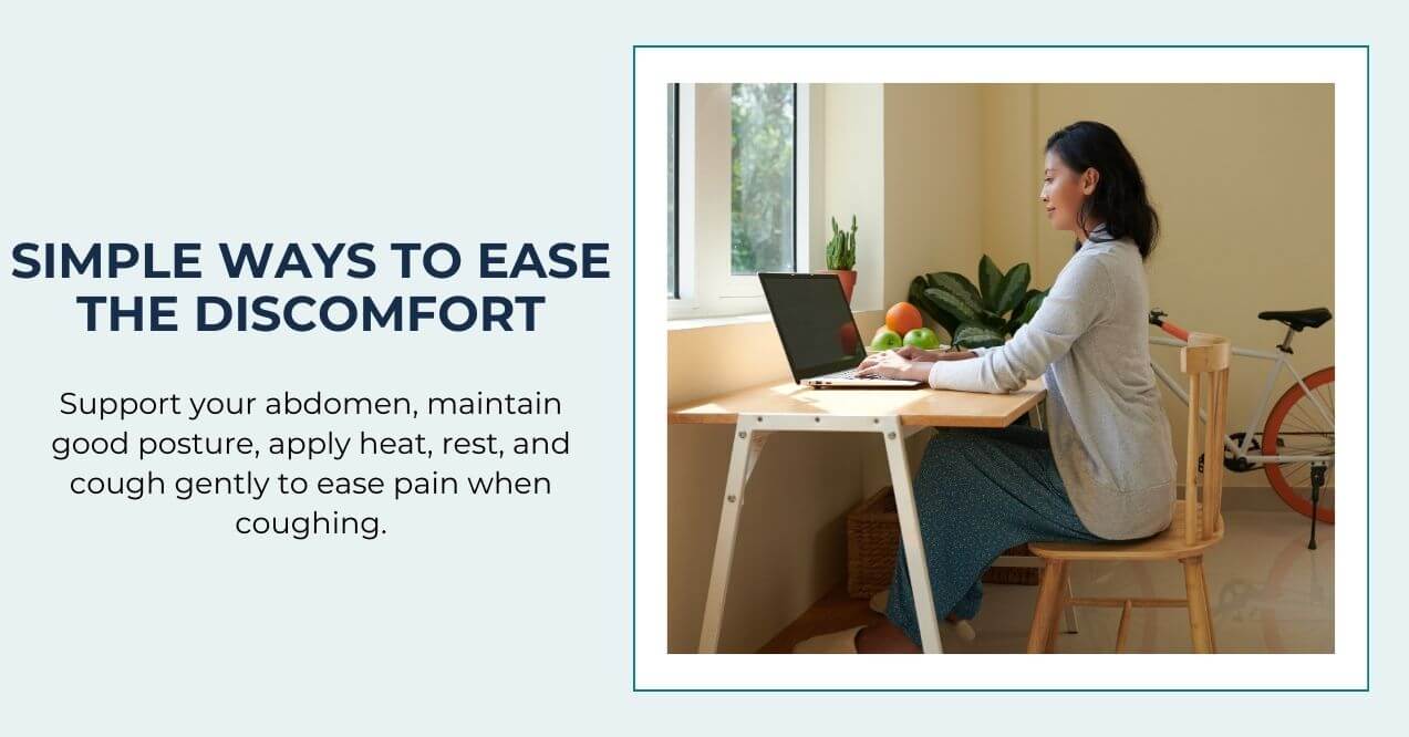 Woman working at desk with good posture and fresh fruit nearby.