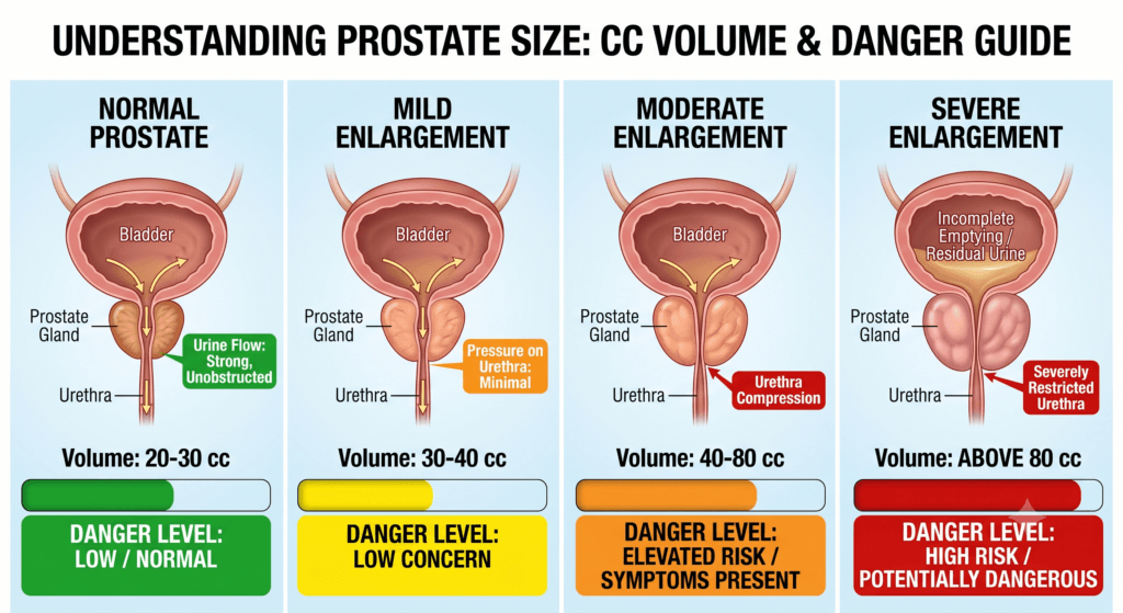 What Size of Prostate Is Dangerous? CC Volume Chart
