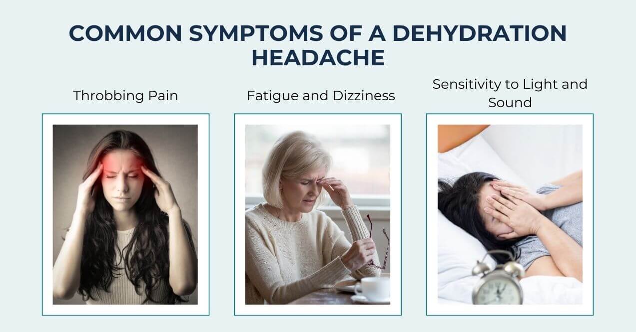 People with throbbing head pain, fatigue, and light sensitivity