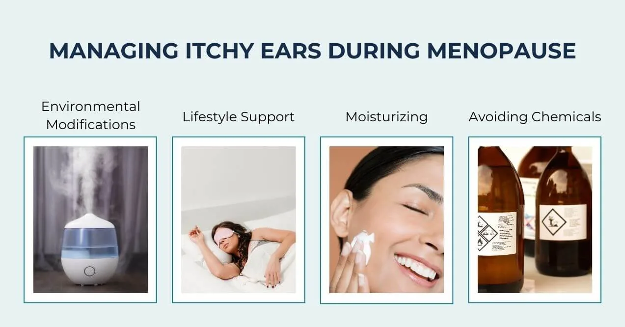 Tips include humidifier, rest, moisturizing, avoiding chemicals.