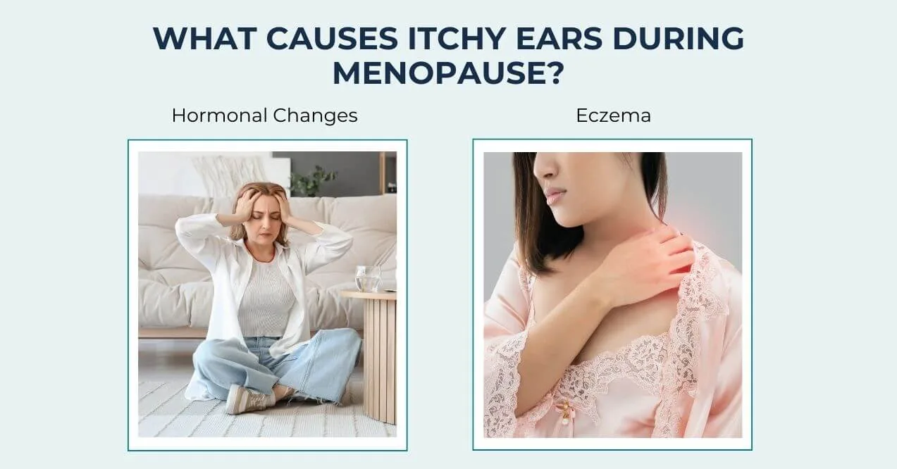 Hormonal changes and eczema as possible causes.