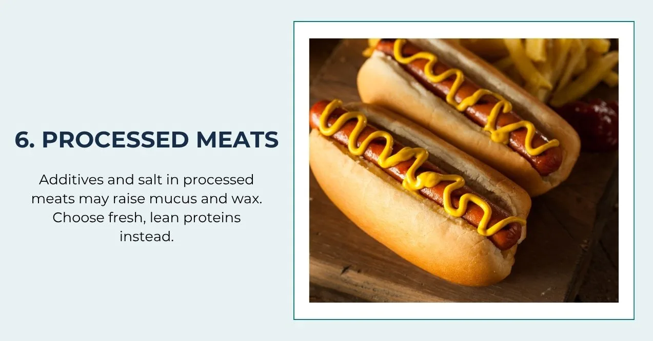 hot dogs—additives and salt may increase wax