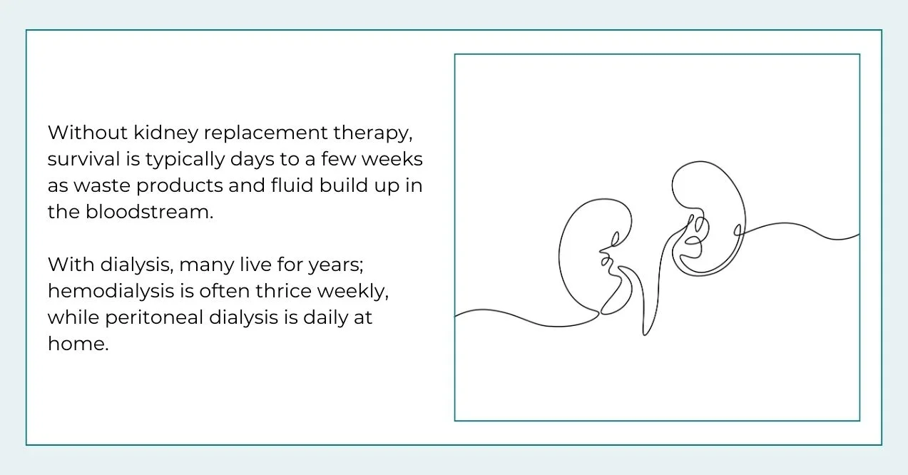Infographic on living without kidneys