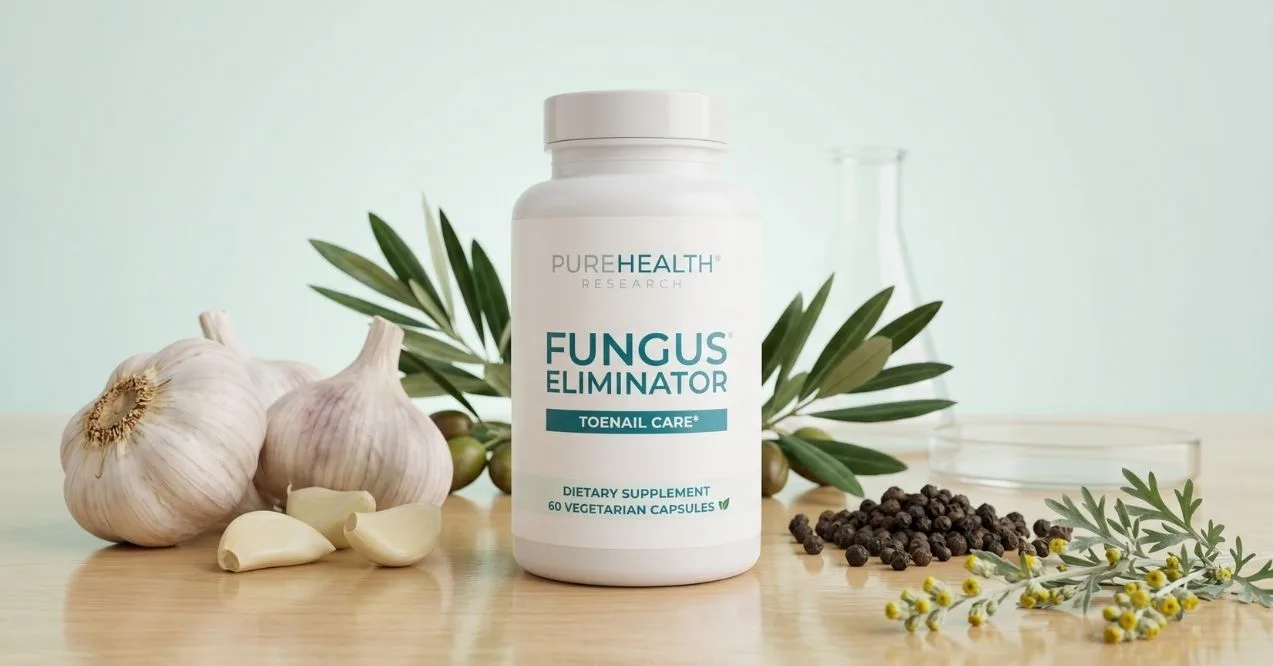 PureHealth Research Fungus Eliminator bottle with ingredients