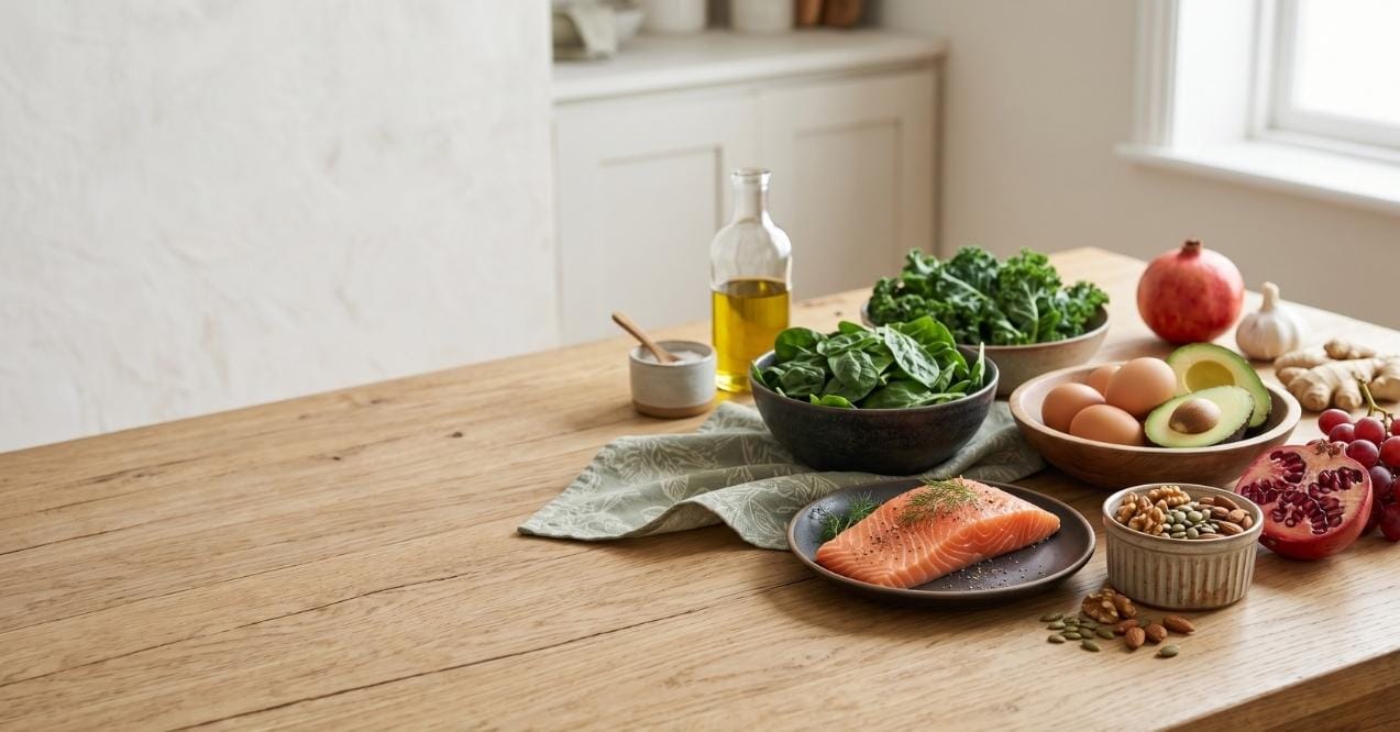 A selection of foods that boost testosterone