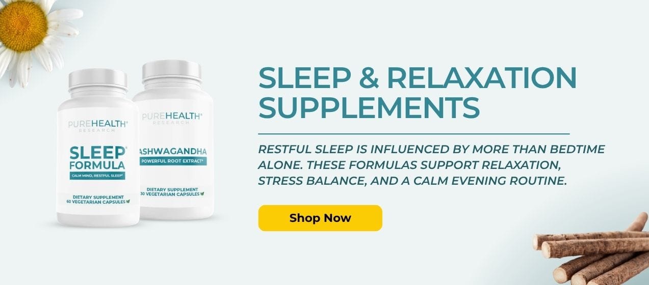 PureHealth Research sleep supplements banner
