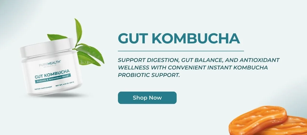 PureHealth Research Gut Kombucha supplement banner